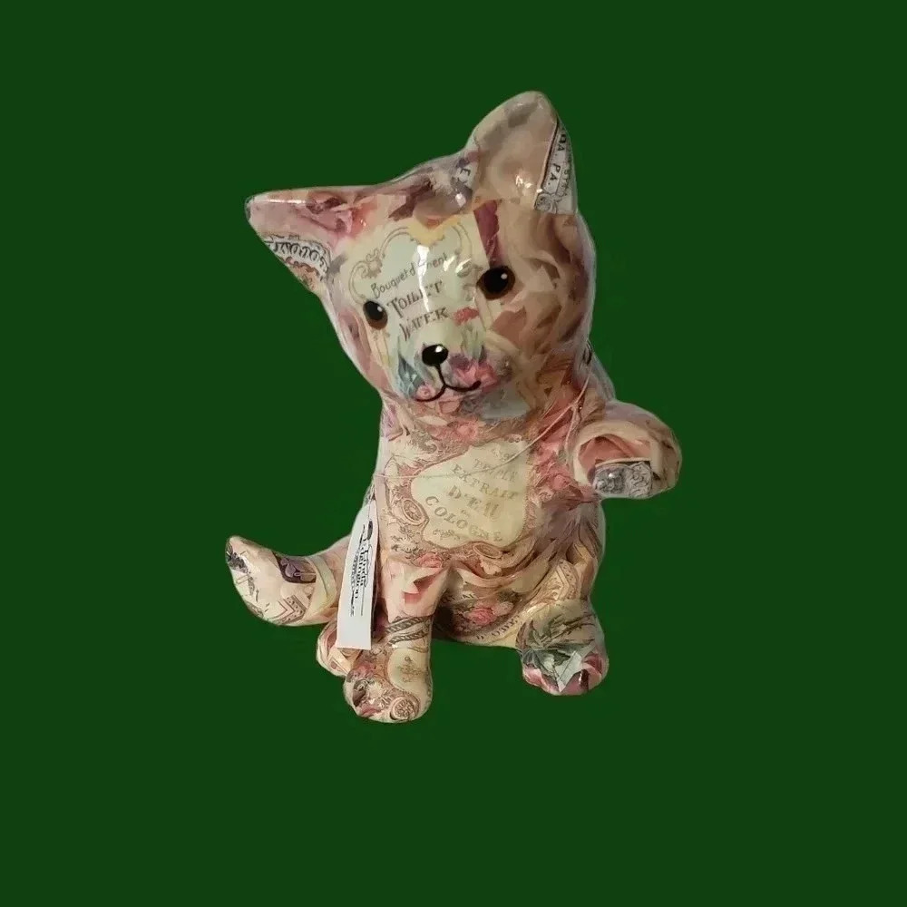 Linda Edgington design porcelain cat multicolor
